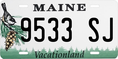 ME license plate 9533SJ