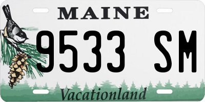 ME license plate 9533SM