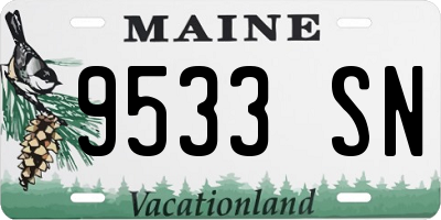 ME license plate 9533SN