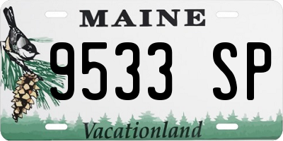 ME license plate 9533SP