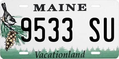 ME license plate 9533SU