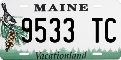 ME license plate 9533TC