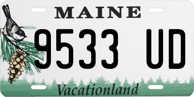 ME license plate 9533UD