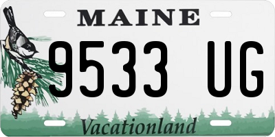 ME license plate 9533UG