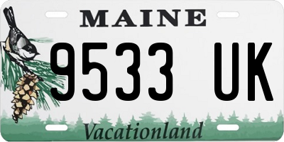 ME license plate 9533UK