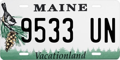 ME license plate 9533UN