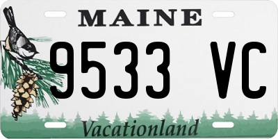 ME license plate 9533VC