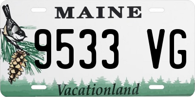 ME license plate 9533VG