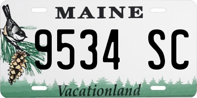 ME license plate 9534SC