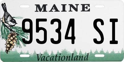 ME license plate 9534SI