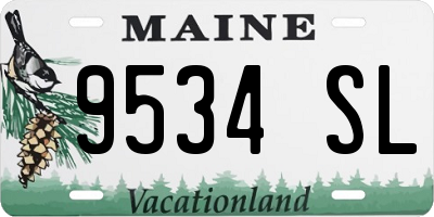 ME license plate 9534SL