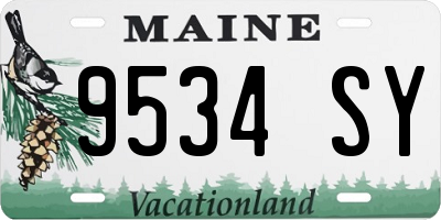 ME license plate 9534SY