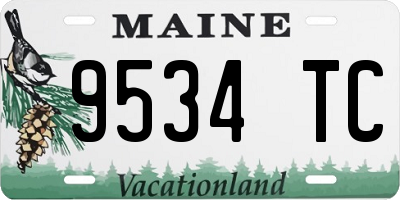 ME license plate 9534TC