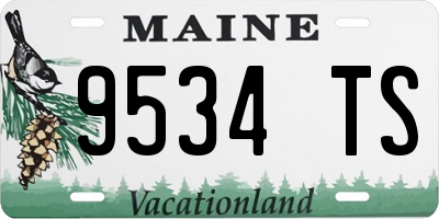 ME license plate 9534TS