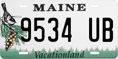 ME license plate 9534UB