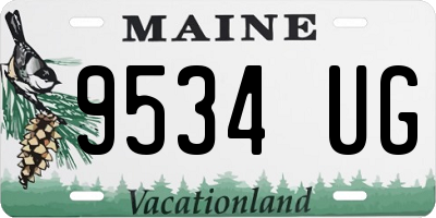ME license plate 9534UG