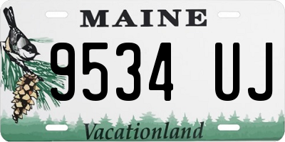 ME license plate 9534UJ