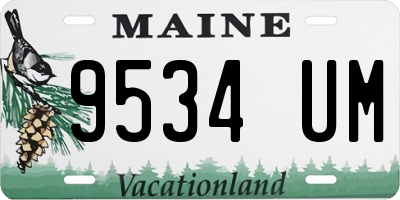 ME license plate 9534UM