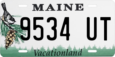 ME license plate 9534UT