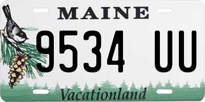 ME license plate 9534UU