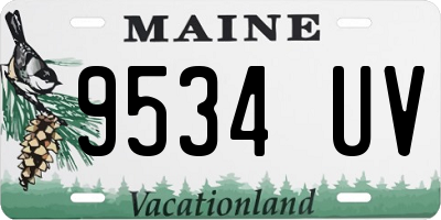 ME license plate 9534UV