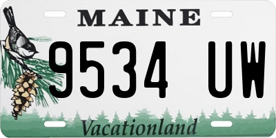 ME license plate 9534UW