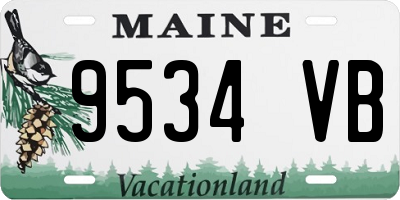 ME license plate 9534VB
