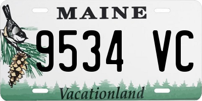 ME license plate 9534VC