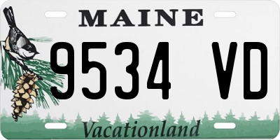 ME license plate 9534VD