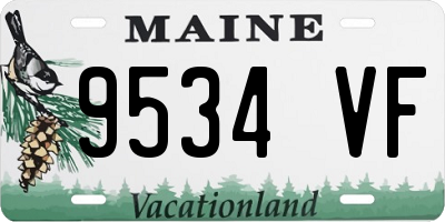 ME license plate 9534VF