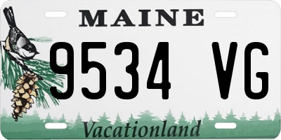 ME license plate 9534VG