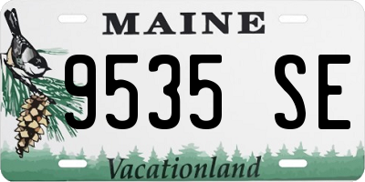 ME license plate 9535SE