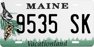 ME license plate 9535SK