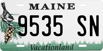 ME license plate 9535SN