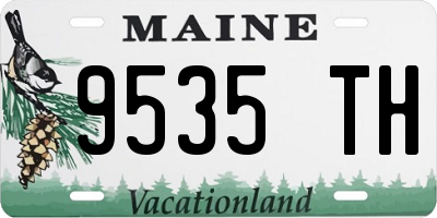 ME license plate 9535TH