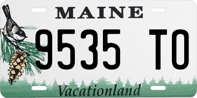 ME license plate 9535TO