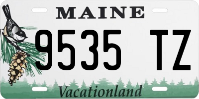 ME license plate 9535TZ