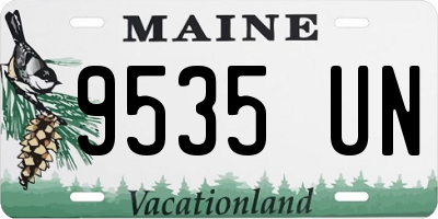 ME license plate 9535UN