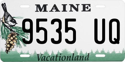 ME license plate 9535UQ