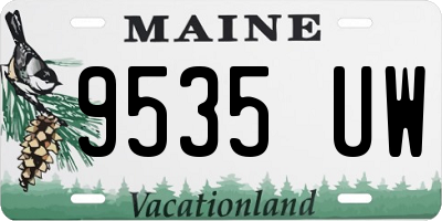 ME license plate 9535UW