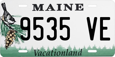 ME license plate 9535VE