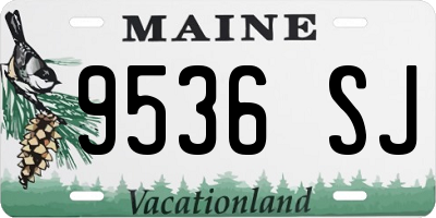 ME license plate 9536SJ
