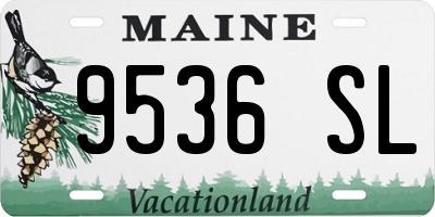 ME license plate 9536SL