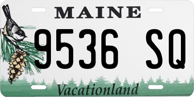 ME license plate 9536SQ
