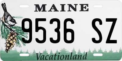ME license plate 9536SZ