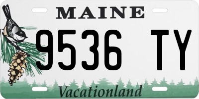 ME license plate 9536TY
