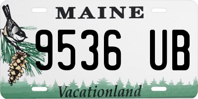 ME license plate 9536UB