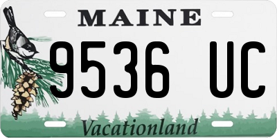 ME license plate 9536UC