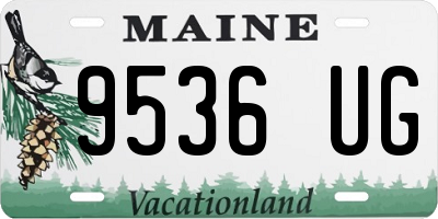 ME license plate 9536UG