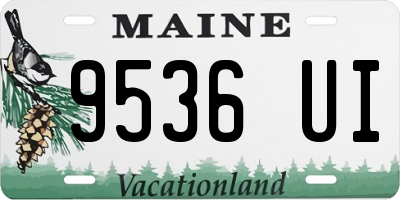 ME license plate 9536UI